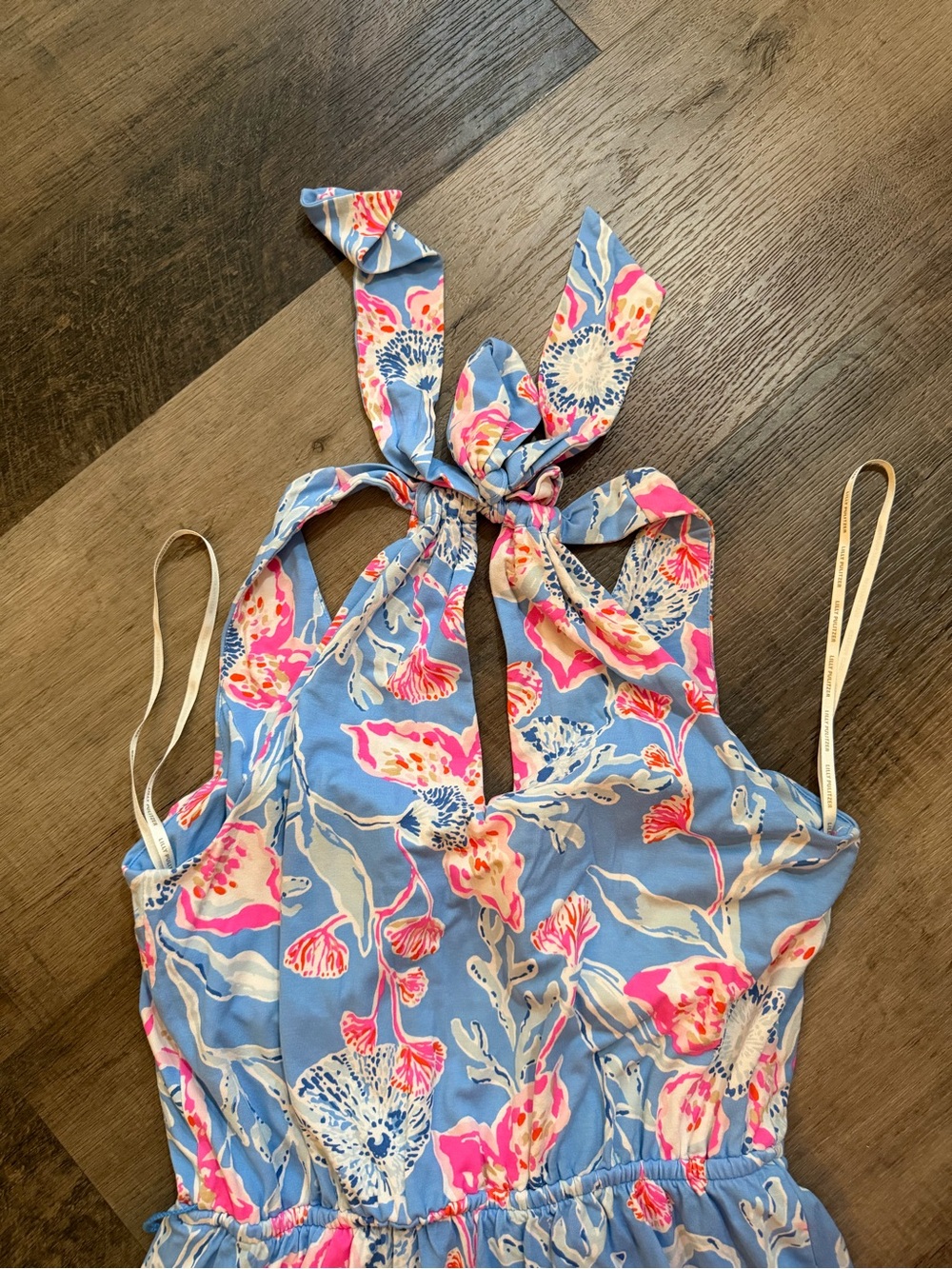 Lilly Pulitzer Camri Halter Romper "Bahamian Rhapsody" Size Medium - Picture 10 of 14